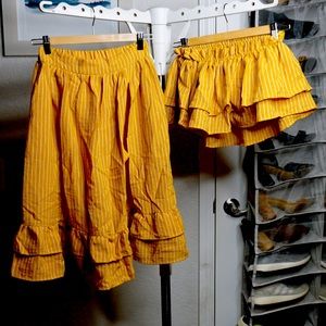 Cali Urbn Mustard Striped 2 piece set. Both for $29.